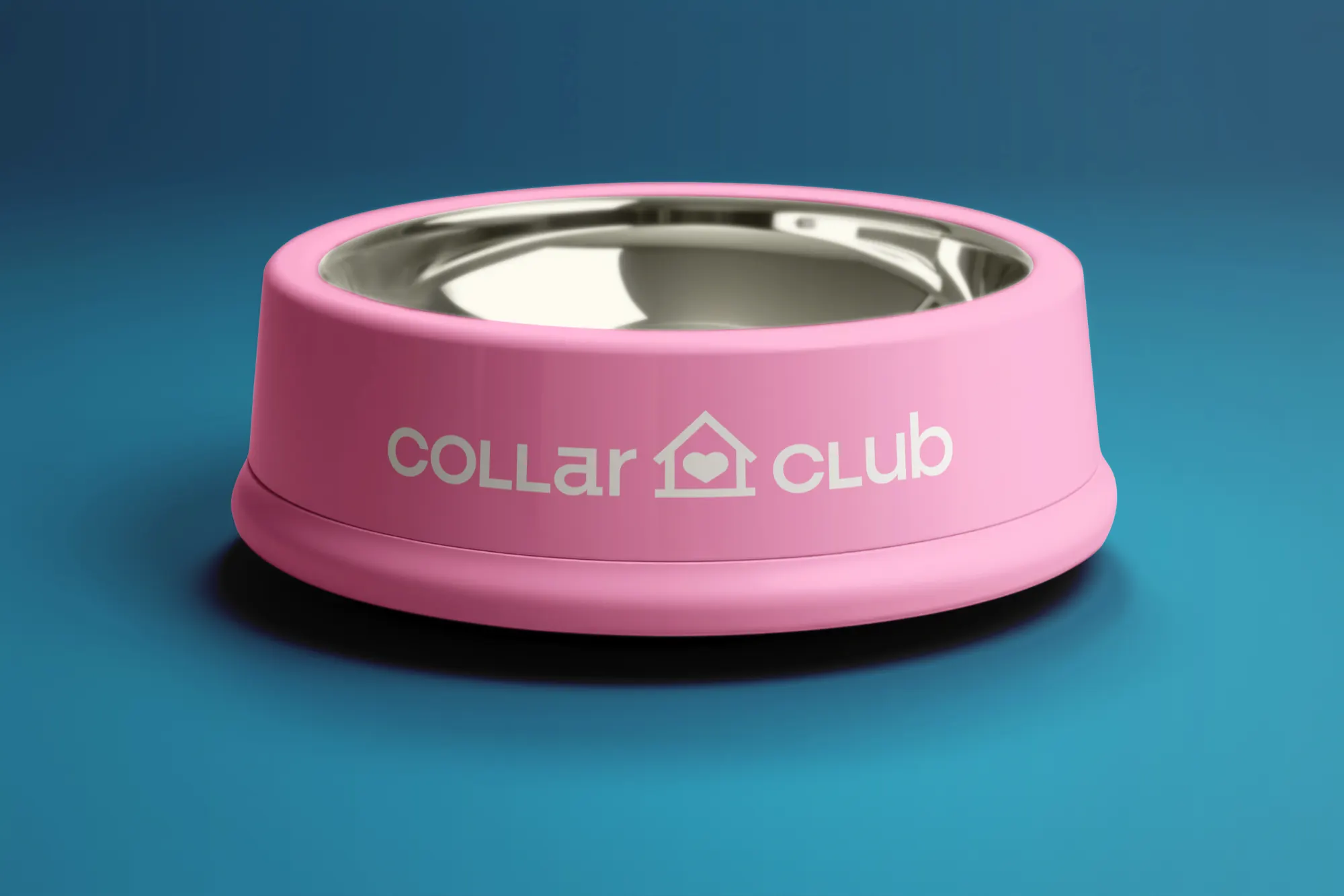 Ciotola rosa con il logo Collar Club