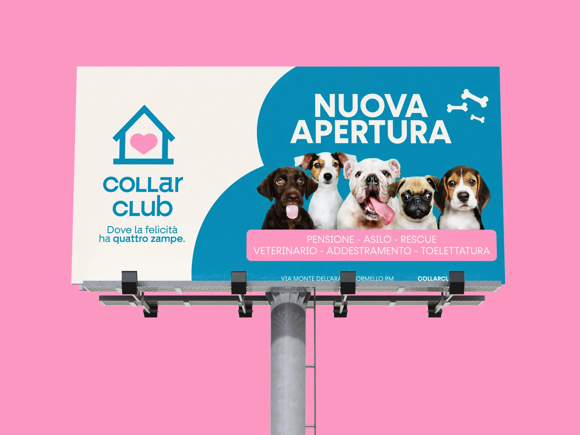 Cartellone Nuova apertura di Collar Club