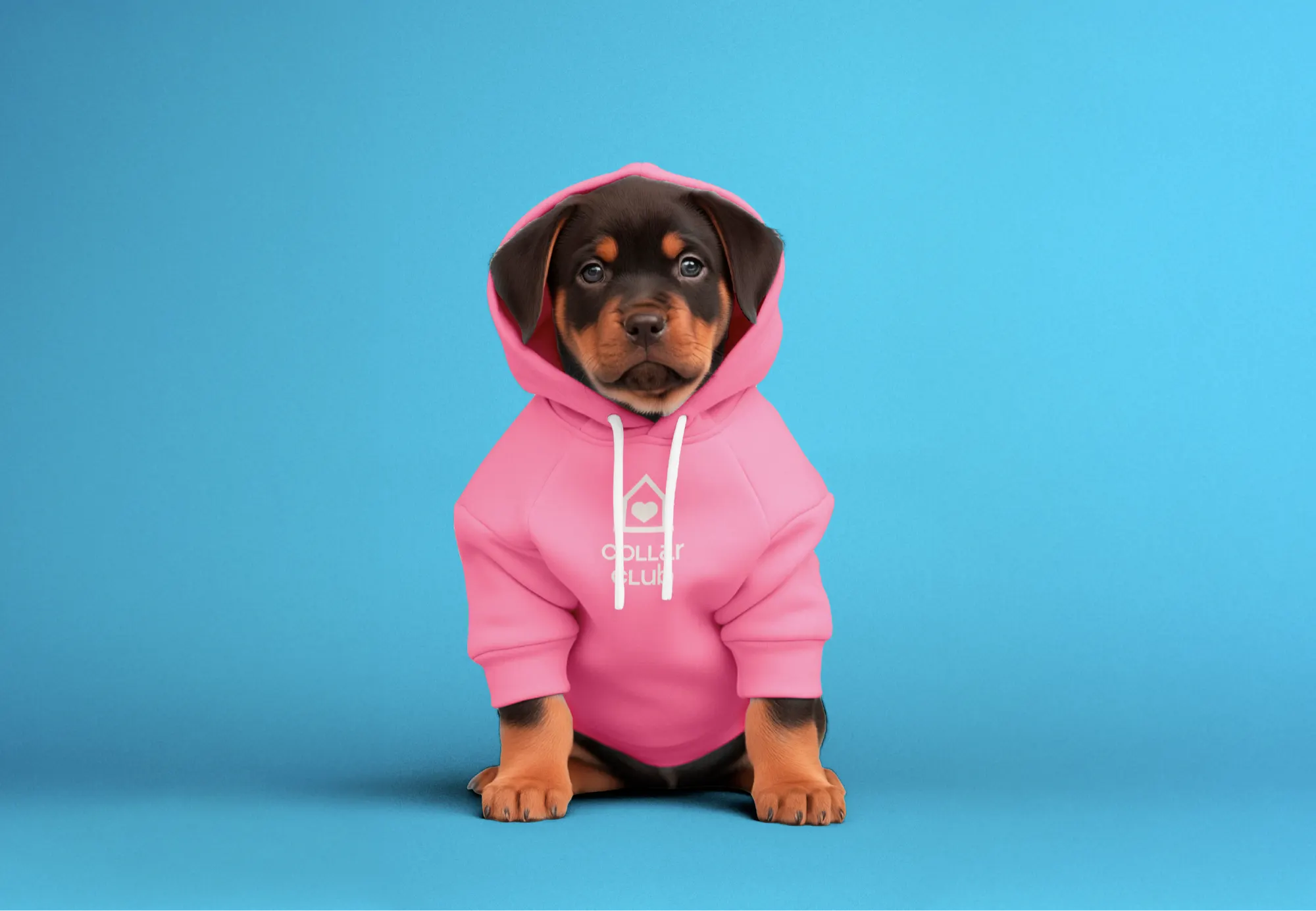 Cucciolo con la felpa rosa Collar Club