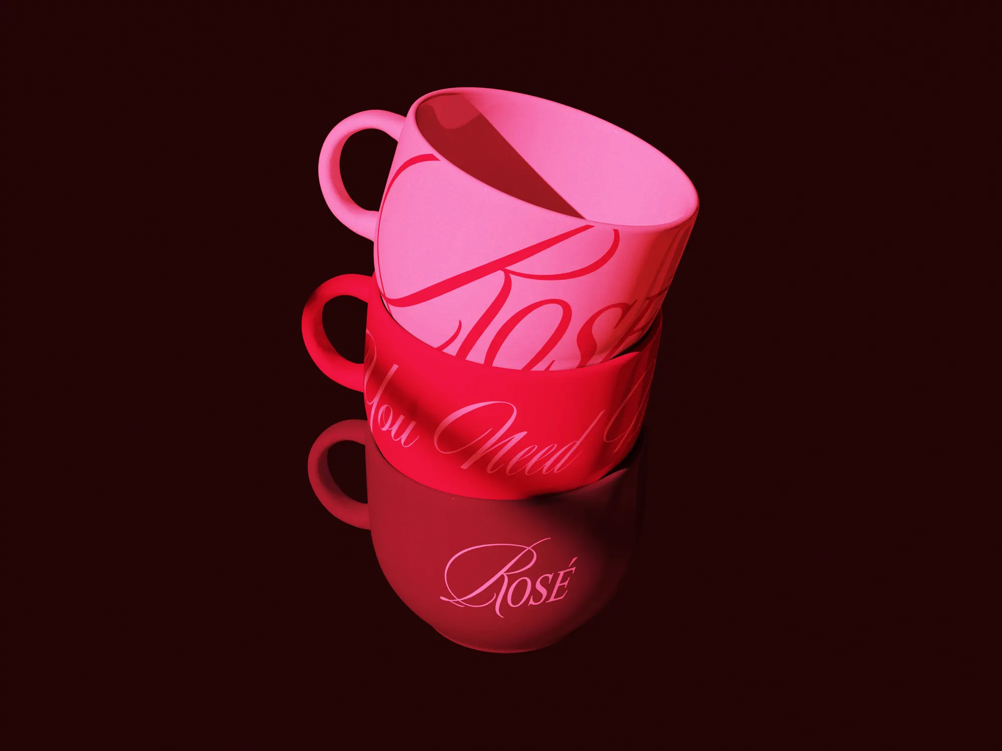Tazzine da caffè con il logo Rosé